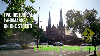 Walking Fresno, California - R Street downtown btw Fresno & Tulare Streets