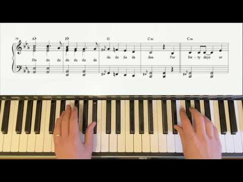 Piano Playalong WELLERMAN SEA SHANTY by Nathan Evans, with sheet music, chords & lyrics