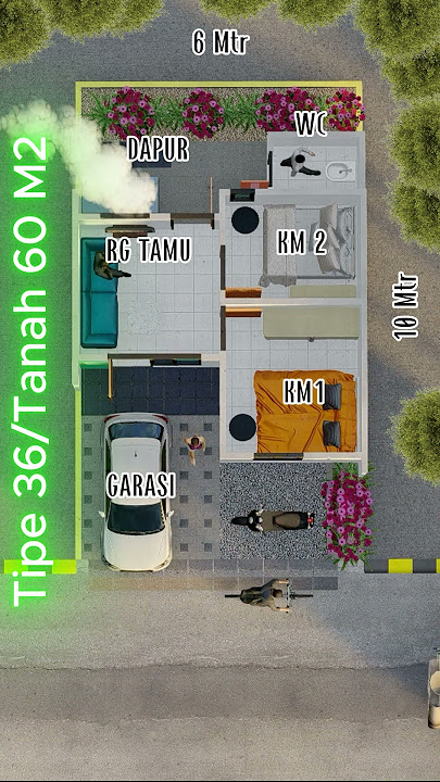 Desain Rumah Tipe 36 Minimalis Modern 🏡📐 Cocok untuk Keluarga Muda‼️#shorts #desainrumah