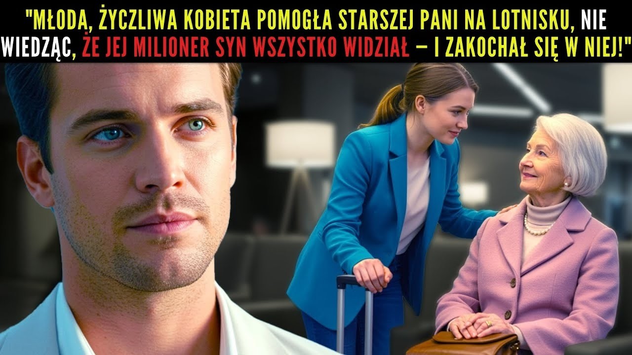 🔴 Młoda kobieta pomogła starszej pani na lotnisku, nie wiedząc, że jej milioner syn