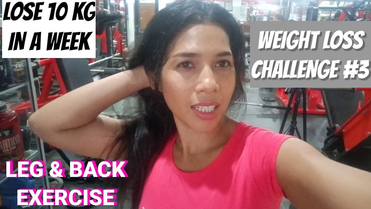 LEG & BACK EXERCISE AT GYM, WEIGHT LOSS CHALLENGE 10 KG IN A WEEK PART