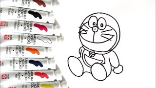 ドラえもんキャラクター 座っているドラえもんの描き方 How To Draw Doraemon 그림 Youtube