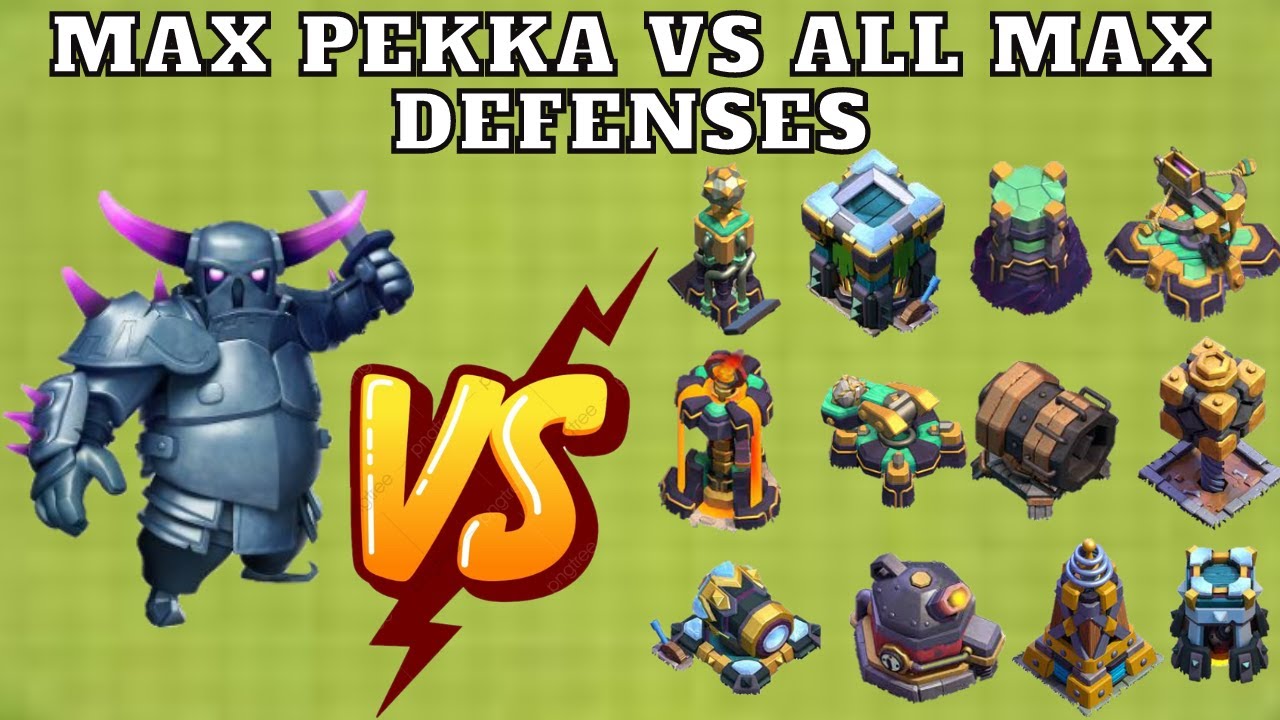 max P.E.K.K.A vs all Max defense | Clash of clans (coc)