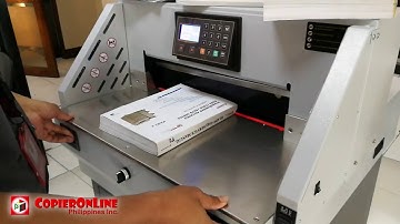 BRANDE NEW E490R Electric Paper Cutter Video Tutorial (Copieronline Philippines Inc.)
