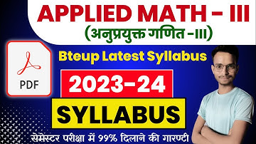 Applied Math 3rd Semester Syllabus || Applied Math 3rd Syllabus || Applied Math 3rd latest syllabus