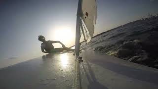 Laser (ILCA) sailing. Upwind boat speed and tacking!