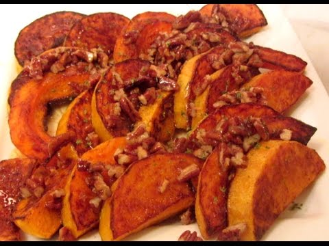 Roasted Butternut Squash with Browned Butter and Pecans