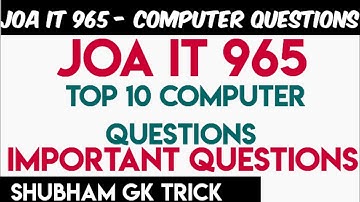 HPSSC JOA IT 965 COMPUTER QUESTIONS ! JOPA IT SYLLABUS ! JOA IT PREPARATION ! JOA IT COMPUTER MCQS