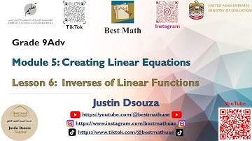 Inverses of Linear Functions [Module 5 Lesson 6]