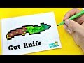 Gut Knife из CS:GO !РИСУНКИ ПО КЛЕТОЧКАМ ! НАРИСОВАТЬ PIXEL ART Нож с лезвием-крюком Block Strike