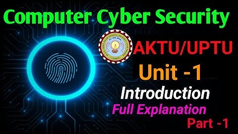 Computer System Security (CSS) Unit 1 | Full Explanation | Part 1 | AKTU 2nd Year all branches #aktu