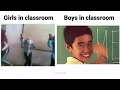Girls vs boys in classroom