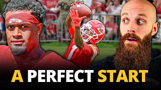 He will have MONSTER year with the Chiefs if this continues..