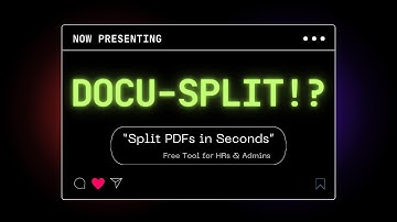 DocuSplit: Automatically Split PDF Letters by Name – Free HR/Admin Tool