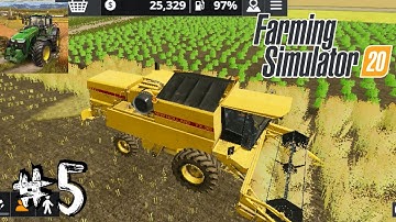 Farming Simulator FS 20 SoyaBeen Cutting And Salling Gameplay Walkthrough Part 5 (Ios:Android)
