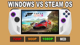 Steam OS vs Windows 11 | Forza Horizon 5 | ROG ALLY Performance Review | Benchmark