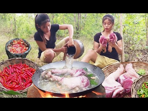 Cooking Juicy Pork In The Forest Campfire Recipe You Ll Want To Try