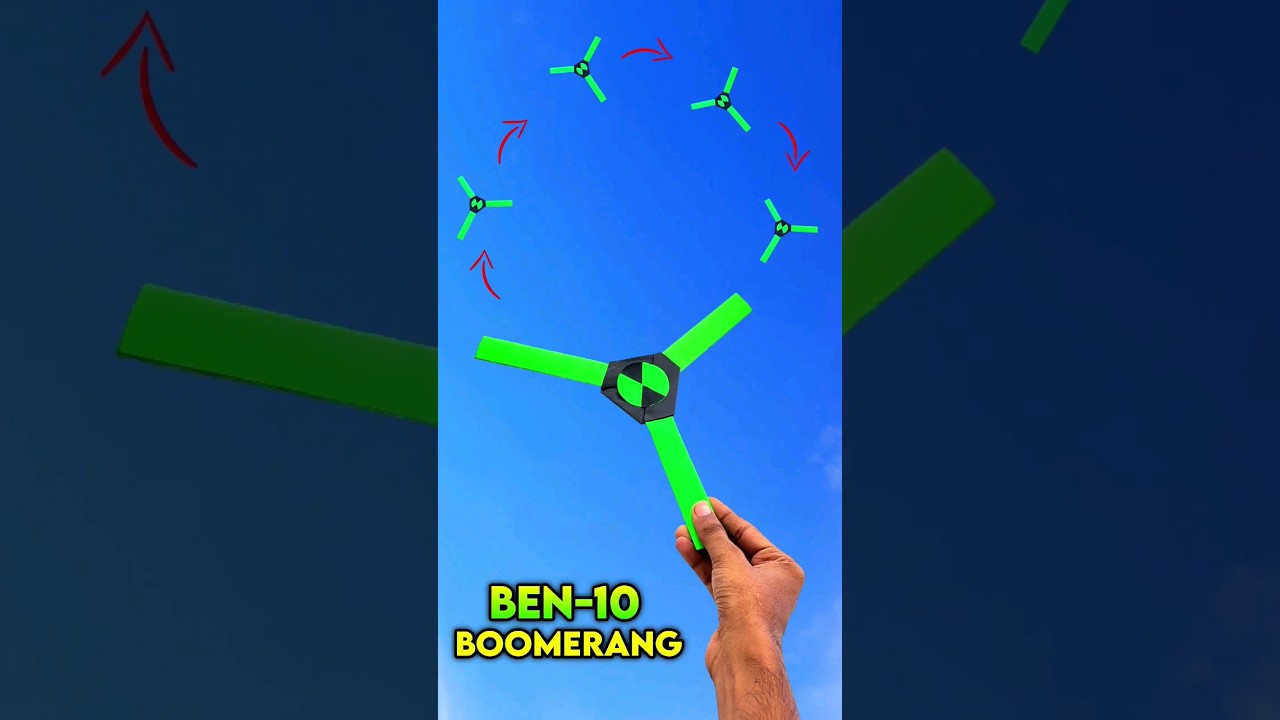 BEN-10 BOOMERANG | how to make paper boomerang