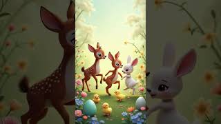 Magical Easter Ambience with Painted Eggs and Calm Winds