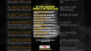 10 Life Lessons From A 70-Year-Old #shorts #wisdom #life
