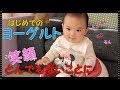【ゴックン期　後半】初ヨーグルト　離乳食　生後7ヶ月赤ちゃん　みはるんchannel