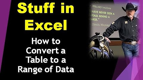 Convert a Table to a Range of Data
