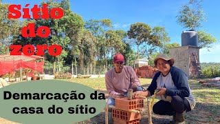 Sítio do zero - Agora demarcando o local da casa no sítio, veja como ficou