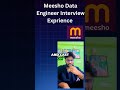 Meesho Interview Experience 🔥 How I Cracked SDE-2 Data Engineer Role #dataengineer #shorts #job