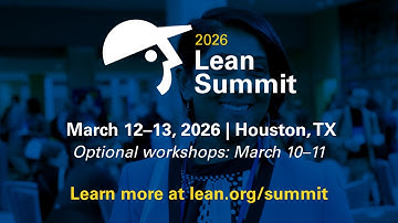 Lean Summit 2026: Will you be there?