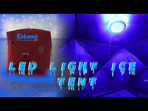 How To INSTALL / ADD LED LIGHTS On Your Eskimo Pop Up Portable Ice Fishing  Tent / AWESOME! SO BRIGHT 