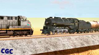 BeamNG Drive Steam Train Crashing #6