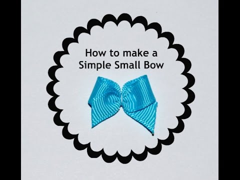 Easy Basic Small Ribbon BOW for Ribbon Sculpture Hair Clip DIY Free ...