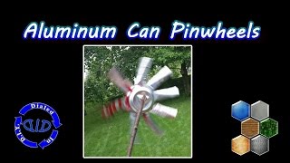 Make pinwheels from aluminum cans. This DIY pinwheel is a creative and entertaining way to repurpose / recycle the cans from your 