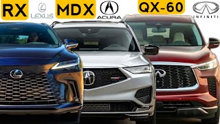 Best seller battle! Lexus RX (2024) vs Acura MDX vs infiniti QX60 (2023) review | hybrid