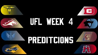 UFL Week 4 Predictions