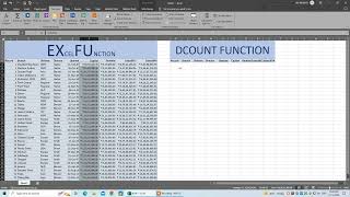 DCOUNT (EXCEL FUNCTION)