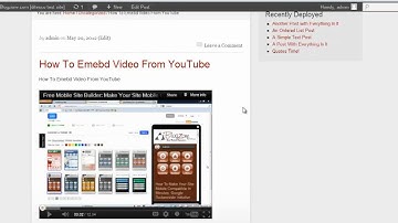 How To Embed A YouTube Video Into WordPress [2012]