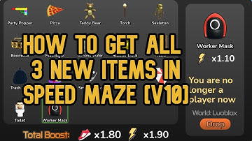 How to Get ALL 3 NEW ITEMS in + 1 Speed Maze [V10]