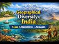 Class 7 Geography | Geographical Diversity of India  Questions + Answers