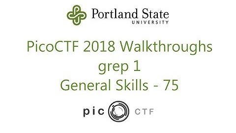 PicoCTF 2018 - grep 1