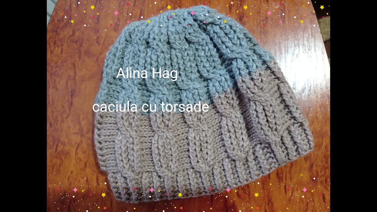 Caciula cu torsade/ crochet hat/ шапка крючком (косы)