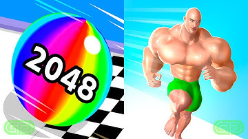 Ball Run 2048 Vs Muscle Rush Android iOS Mobile Gameplay Walkthrough