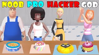 NOOB vs PRO vs HACKER vs GOD - Cake Art 3D 🍧🍩🧀 screenshot 4