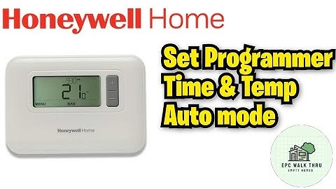 Setting Programmer on Honeywell Home T3 T3R T3M Thermostat time temperature