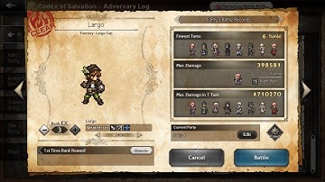 (F2P) Octopath COTC | Largo EX3 in 6 turns | Yunnie DPS | No Gacha A4