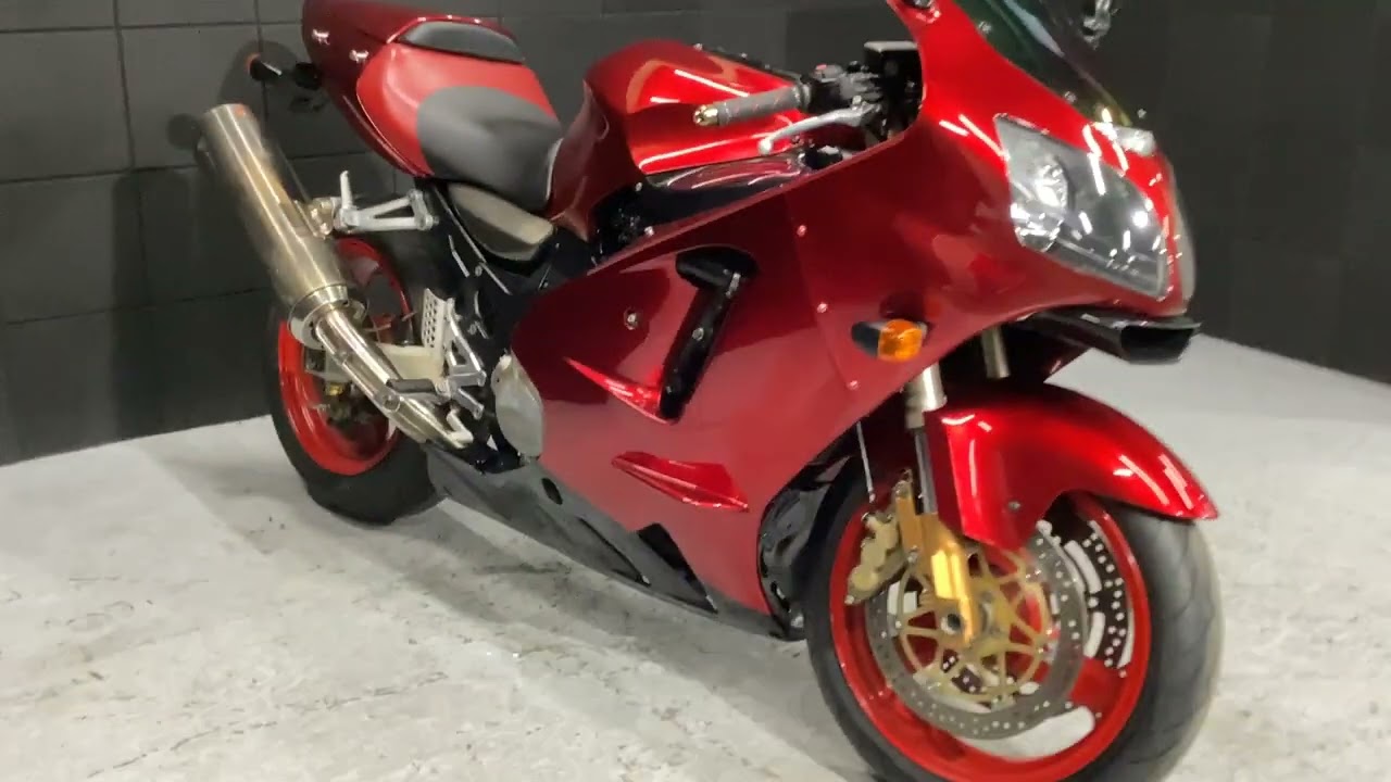あか ZX-12R カワサキが手掛けるハイパワーマシン！鮮やかなレッドの外装が