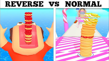 Pancake Run || Reverse Gameplay vs Normal Gameplay