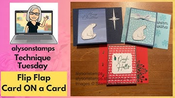 Flip Flap Card ON a Card Stamping Tutorial Technique Tuesday