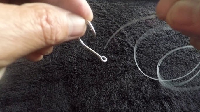 How to make a trotline adding hooks( how to tie on the hooks to your drop  lines) 
