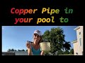 Copper pipe in your swimming pool to remove algae copperinpool poolcleaning copperpipe poolhack